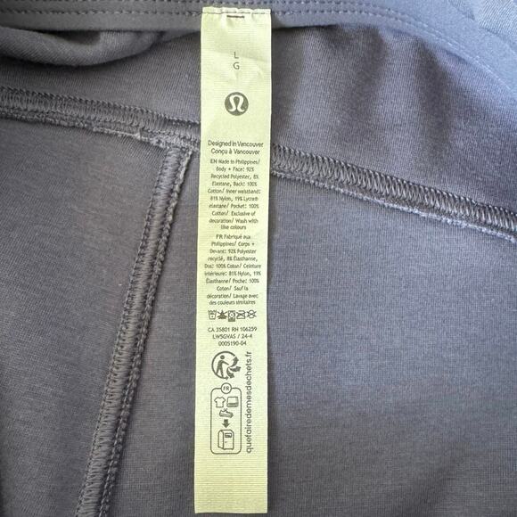 NWT Lululemon Scuba Wide Leg Pants Mid-Rise Velvet Nightfall Large Athleisure - Picture 5 of 15